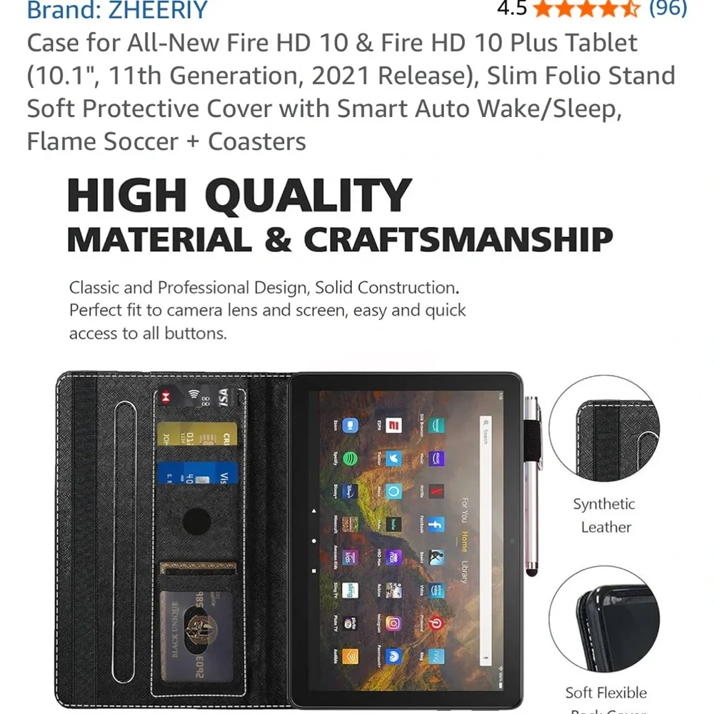Fire HD 10 and 10 plus tablet cover